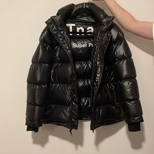 BLACK ARITZIA SUPERPUFF JACKET SIZE SMALL